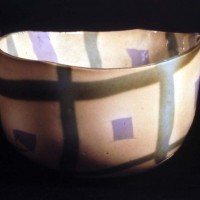 Coloured Inlay Clay Pressed Bowl