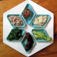 Seder Plate in Use