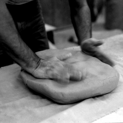 Preparing the clay